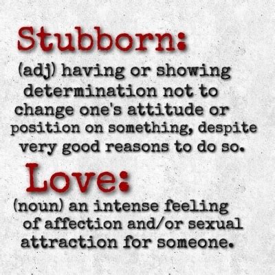 stubborn love meaning